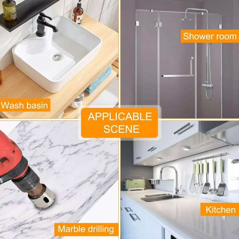 16Pcs Diamond Hole Saw Drill Bit Tool Set Glass Tile Ceramic Marble Cut Guide