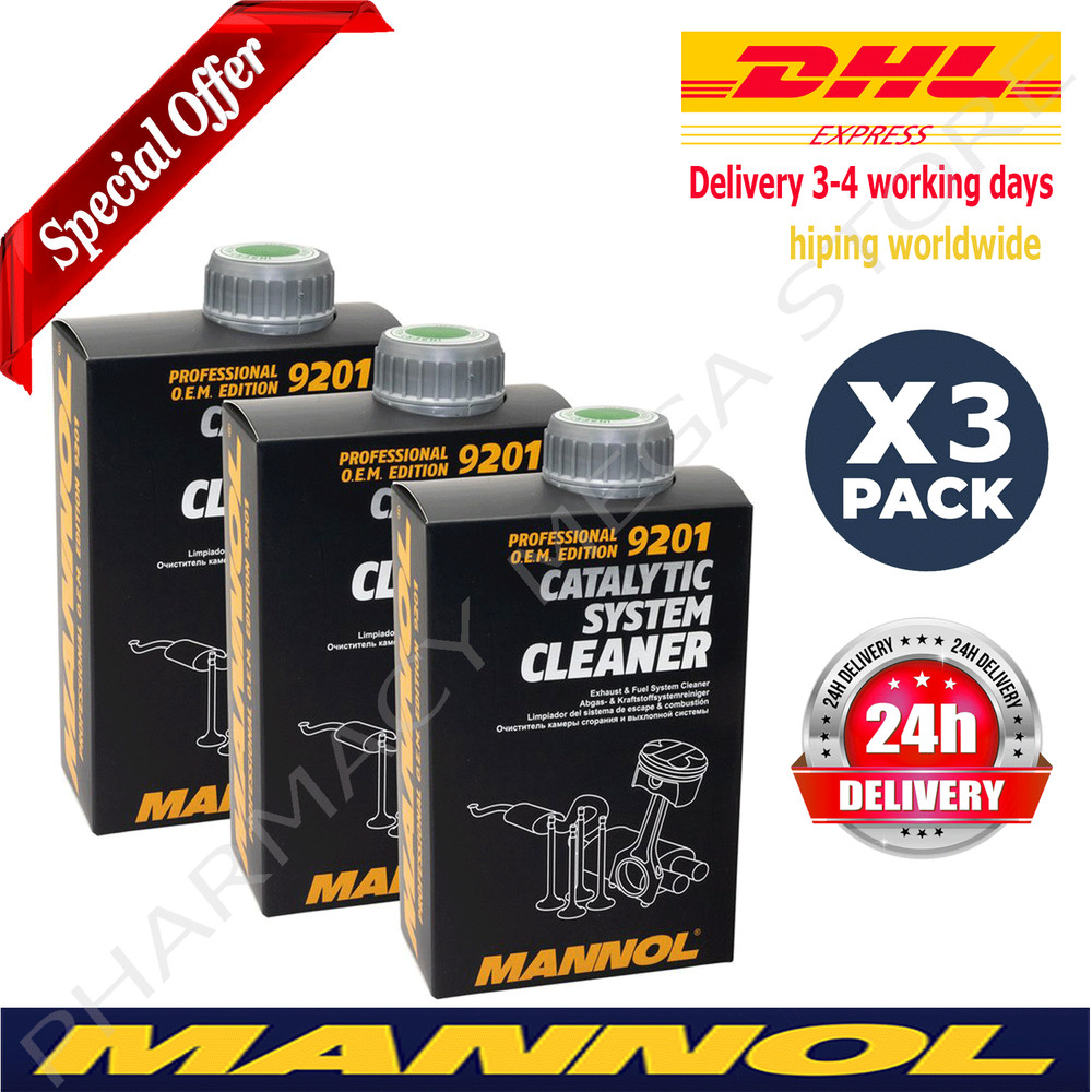 3 x Pack MANNOL 9201 CATALYTIC SYSTEM CLEANER 500 ml