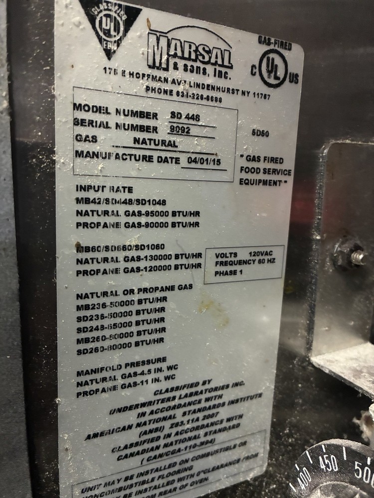 Marsal SD 448 Pizza Oven