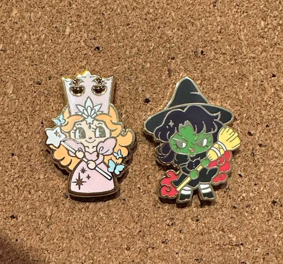 Sugarbones Wicked Enamel Pin Set - Elphaba & Glinda