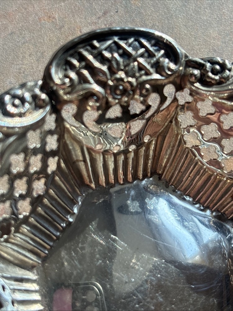 Sterling Silver Candy Dish Victorian Bon Bon Nut W.D.