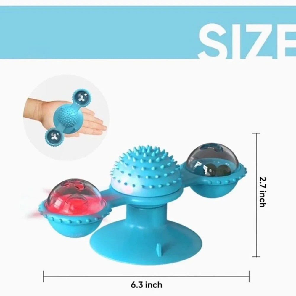 Windmill Cat Toy Turntable Teasing Interactive Cat Toys for Indoor Ca**