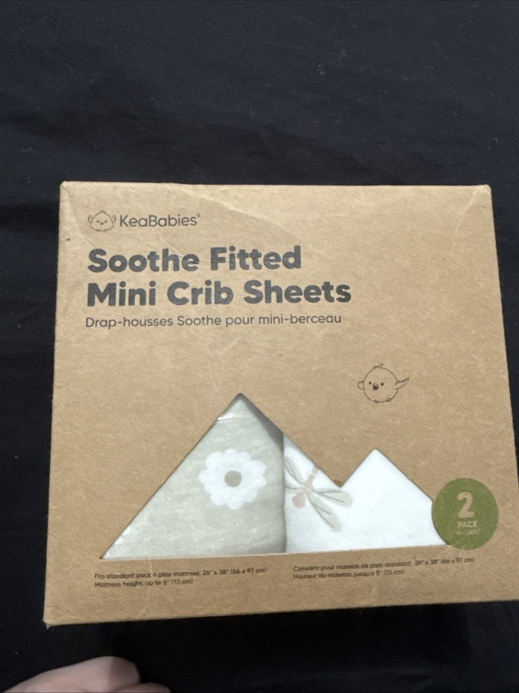 Keababies Soothe Fitted Mini Crib Sheets 2 Pack
