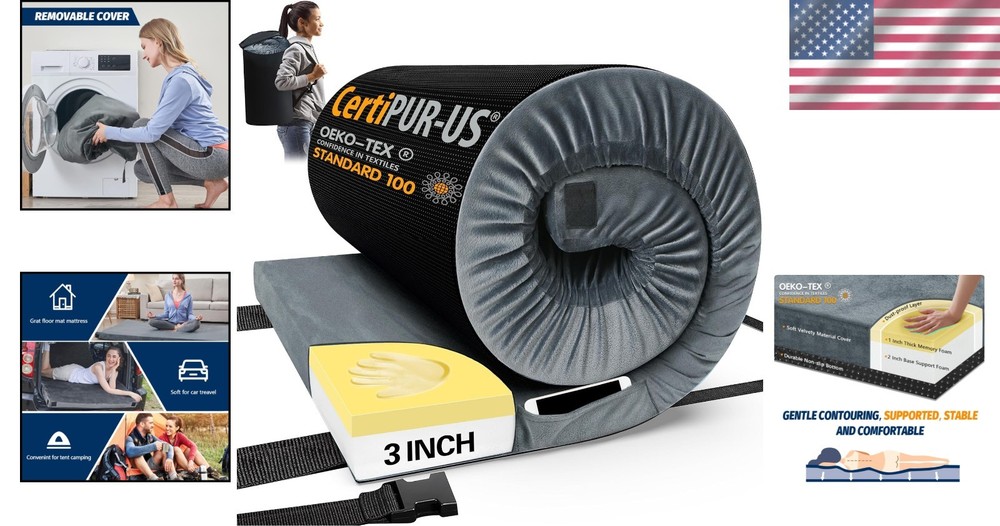 CertiPUR Memory Foam Sleeping Mat - Waterproof Camping Pad