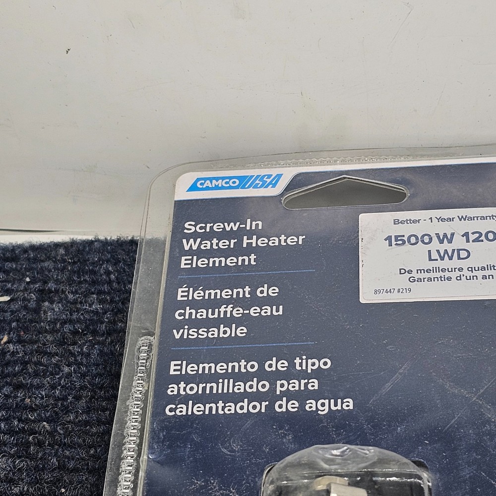 Camco 02463 Screw-In Water Heater Element 1500W 120V
