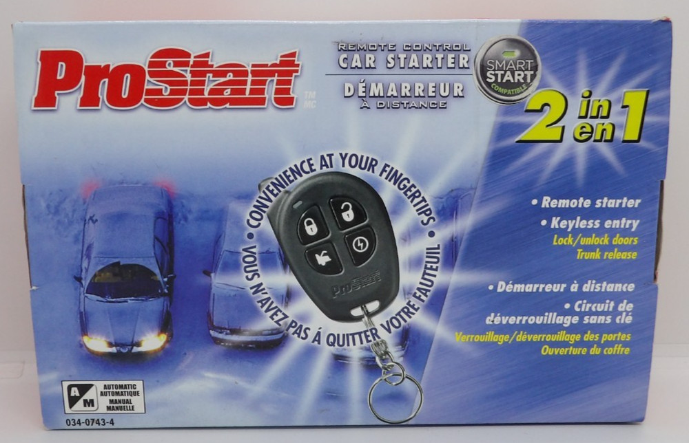ProStart 2 in 1 Remote starter Keyless Entry New in box
