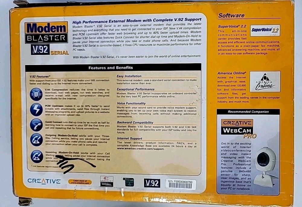 CREATIVE MODEM BLASTER V.9