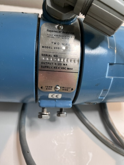 Rosemount Analytical Transmitter 2081C With 403-12-21-54 Conductivity Sensor