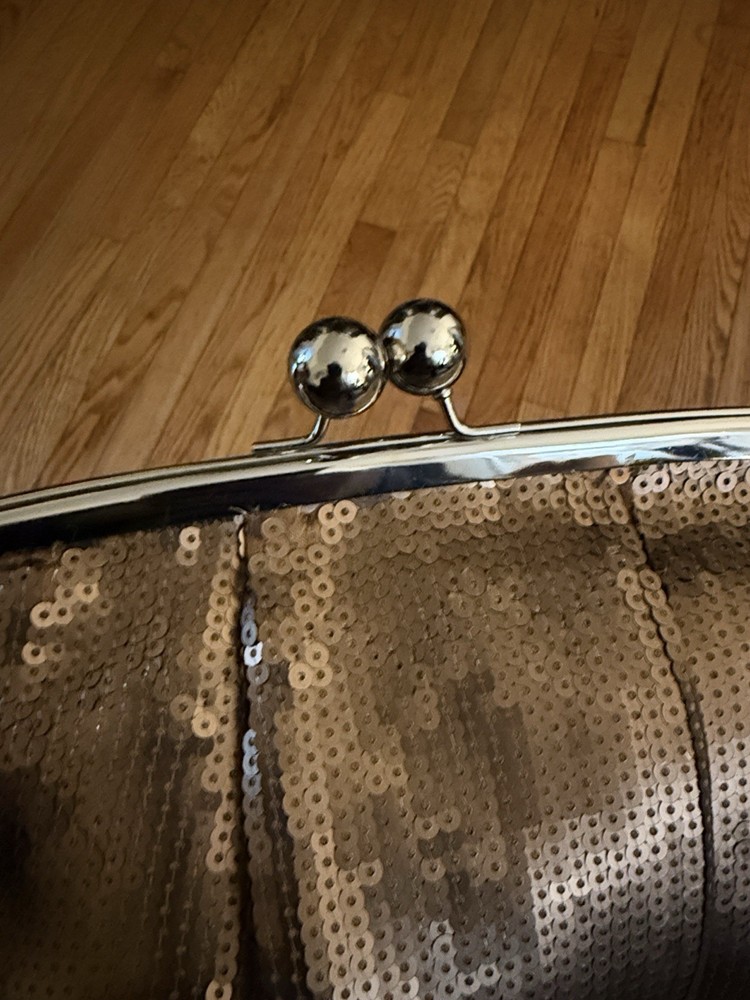 Vintage Bronze Sequined Clutch