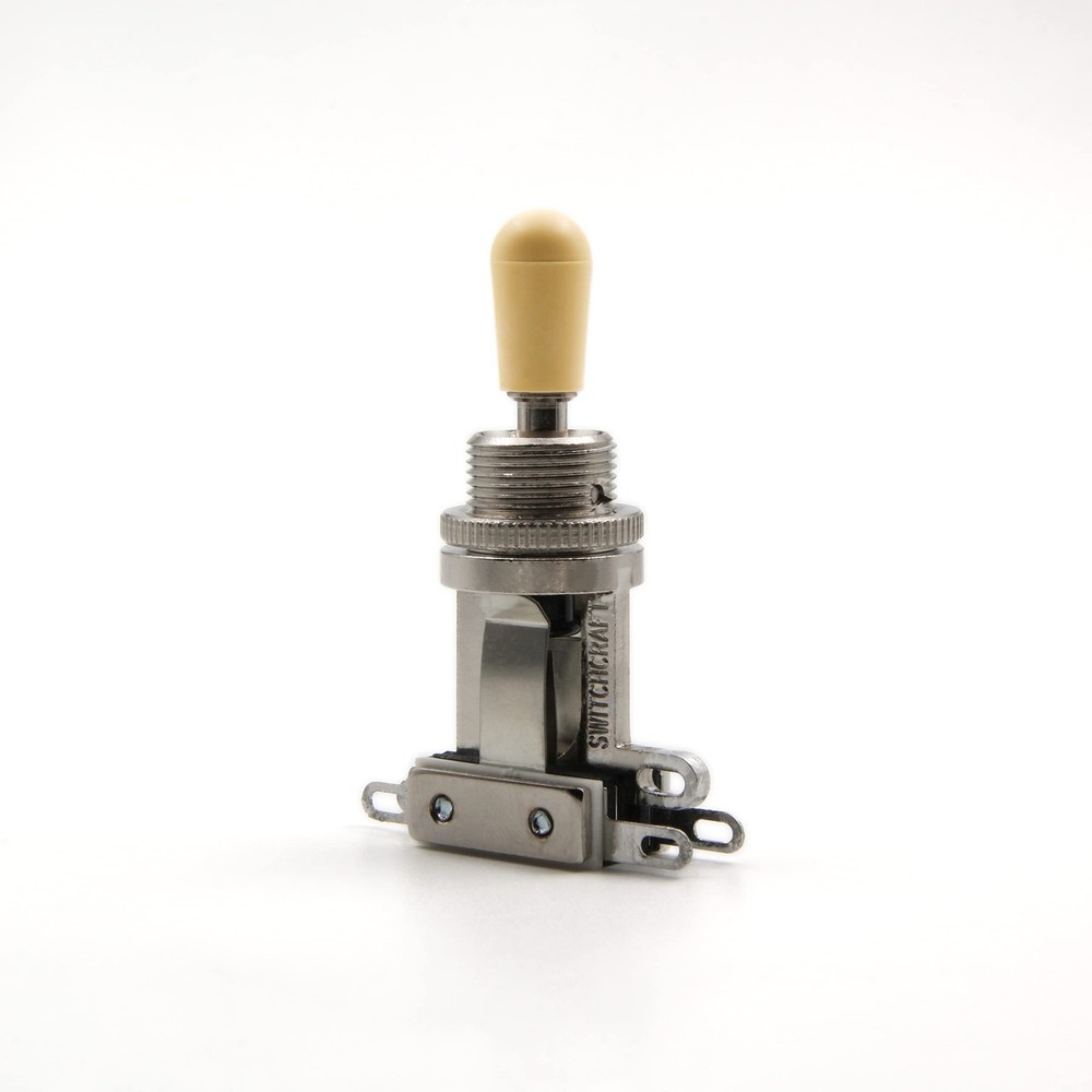 Switchcraft 3-Way Toggle Switch - Short Straight with Genuine Cream Switchcra...