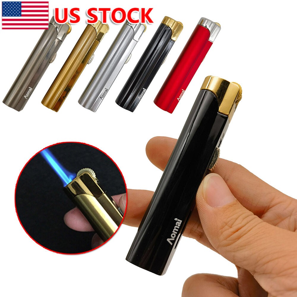 1/5Pcs AOMAI Jet Torch Lockable Flame Cigar Cigarette Butane Flint Lighter