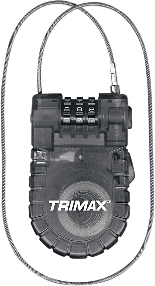 TRIMAX T33RC Retractable Cable Combination Lock Bicycle Security
