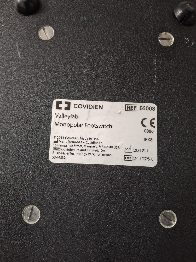 Valleylab E6008 Monopolar Electrosurgical Footswitch