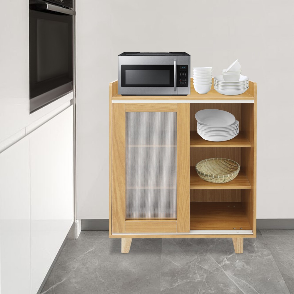 Sideboard Rectangular Kitchen Storage Organizer Floor Standing Storage Cabinet