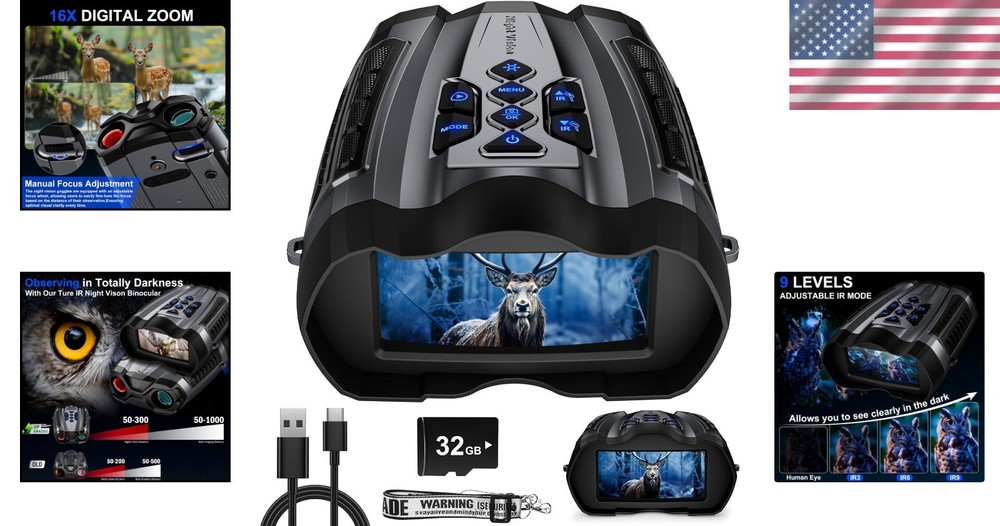 Night Vision Goggles with 1000FT Viewing Range