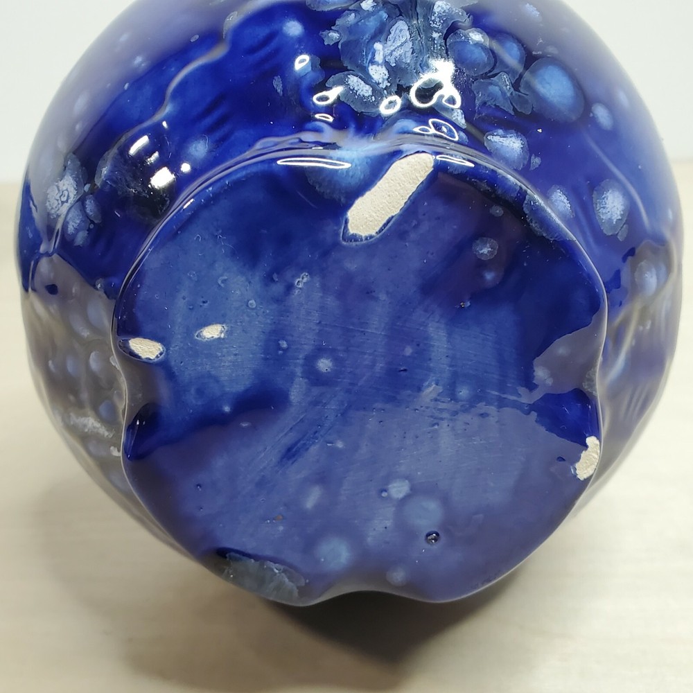 Small Water Pitcher w/ Basin Washing Bowl Cobalt Blue Ceramic For Tiny Space