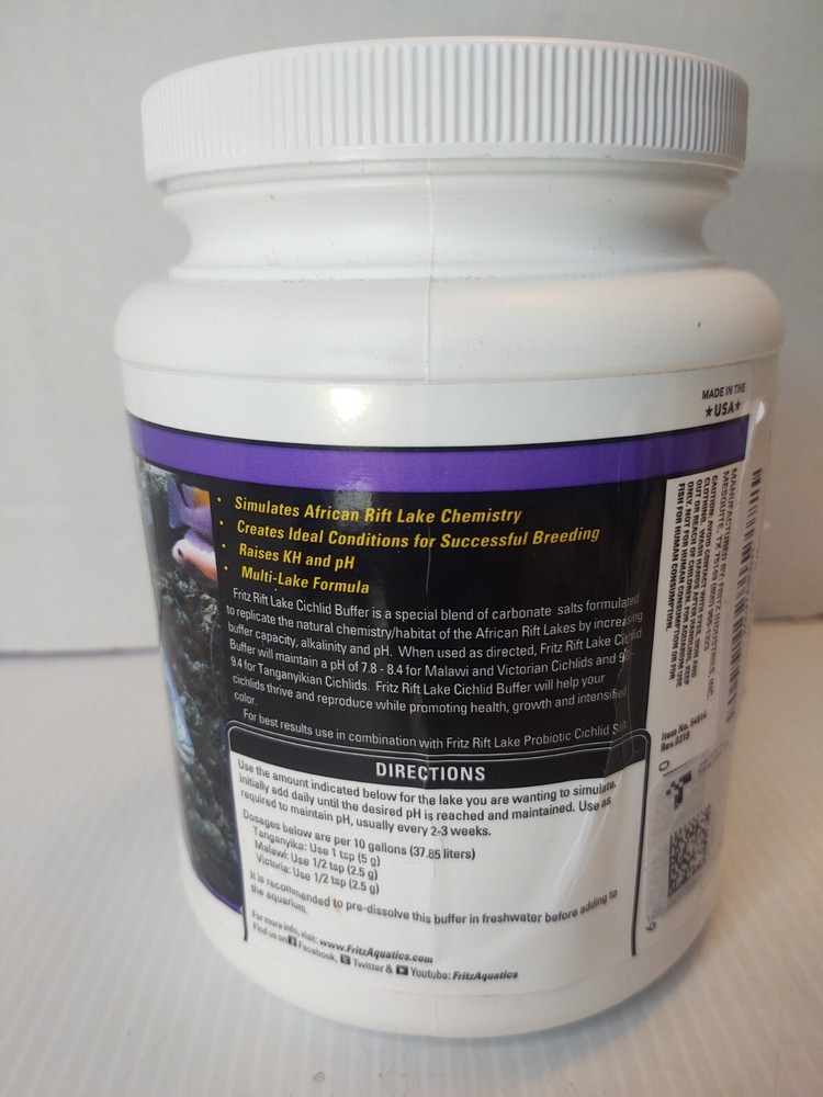 Fritz Aquatics Rift Lake Cichlid Buffer Multi-Lake Formula 3 lbs.