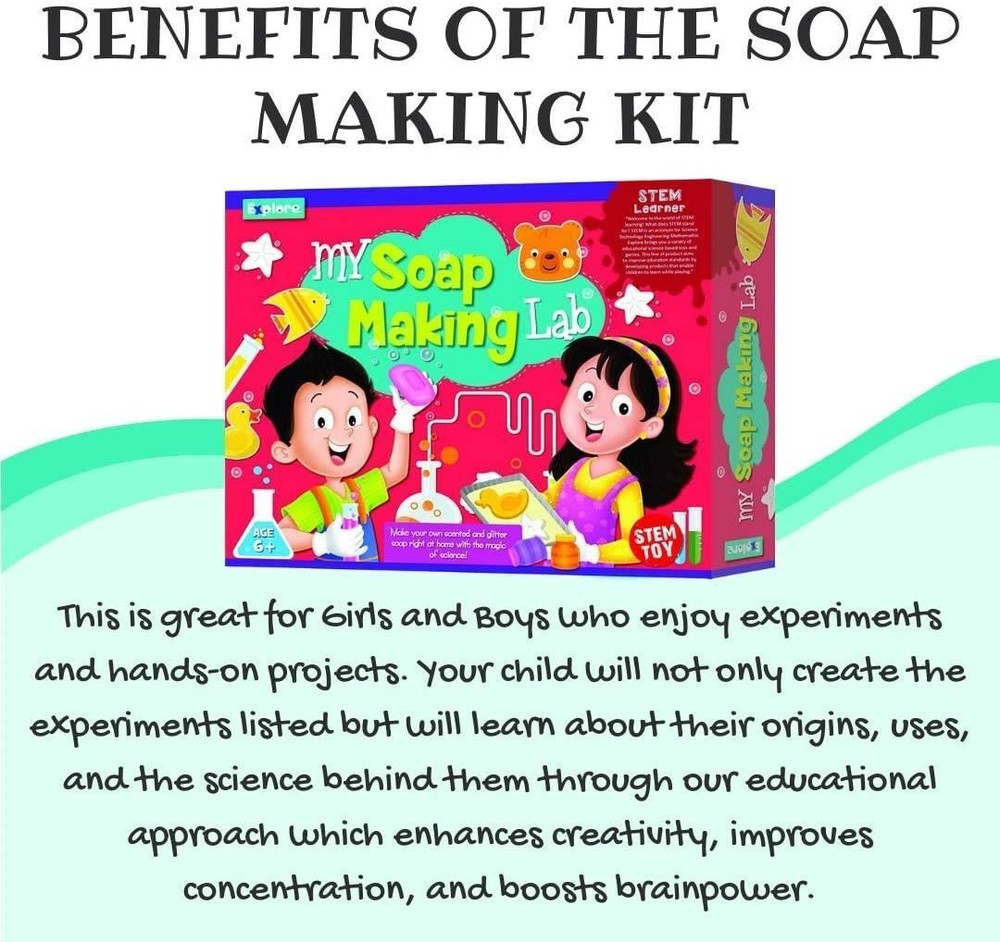 Explore STEM Learner Soap Making Kit Glitter DIY Science Education