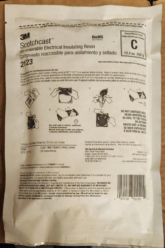 3M 2123 re-enterable sealant