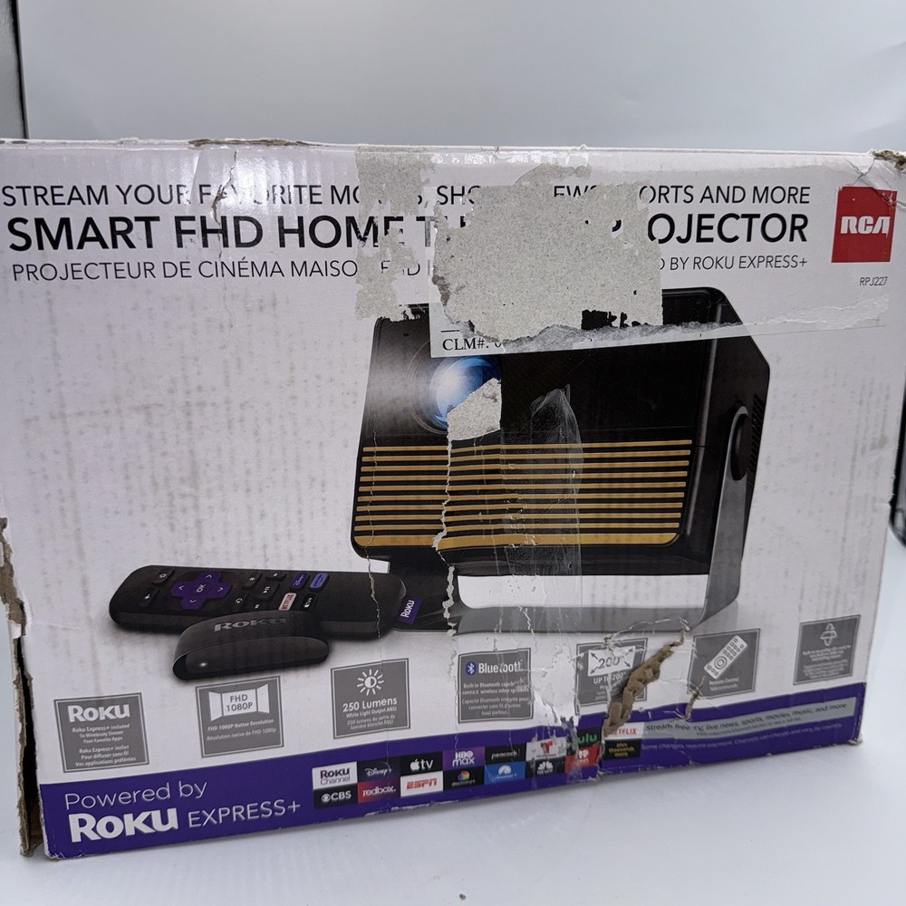 RCA RPJ227 Mini Home Projector Streaming Device – Tested Works Great