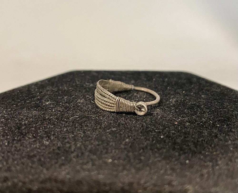 Antique Turkmen Silver Septum Ring