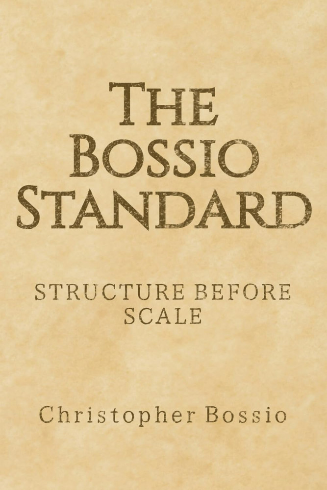 The Bossio Standard: Structure Before Scale