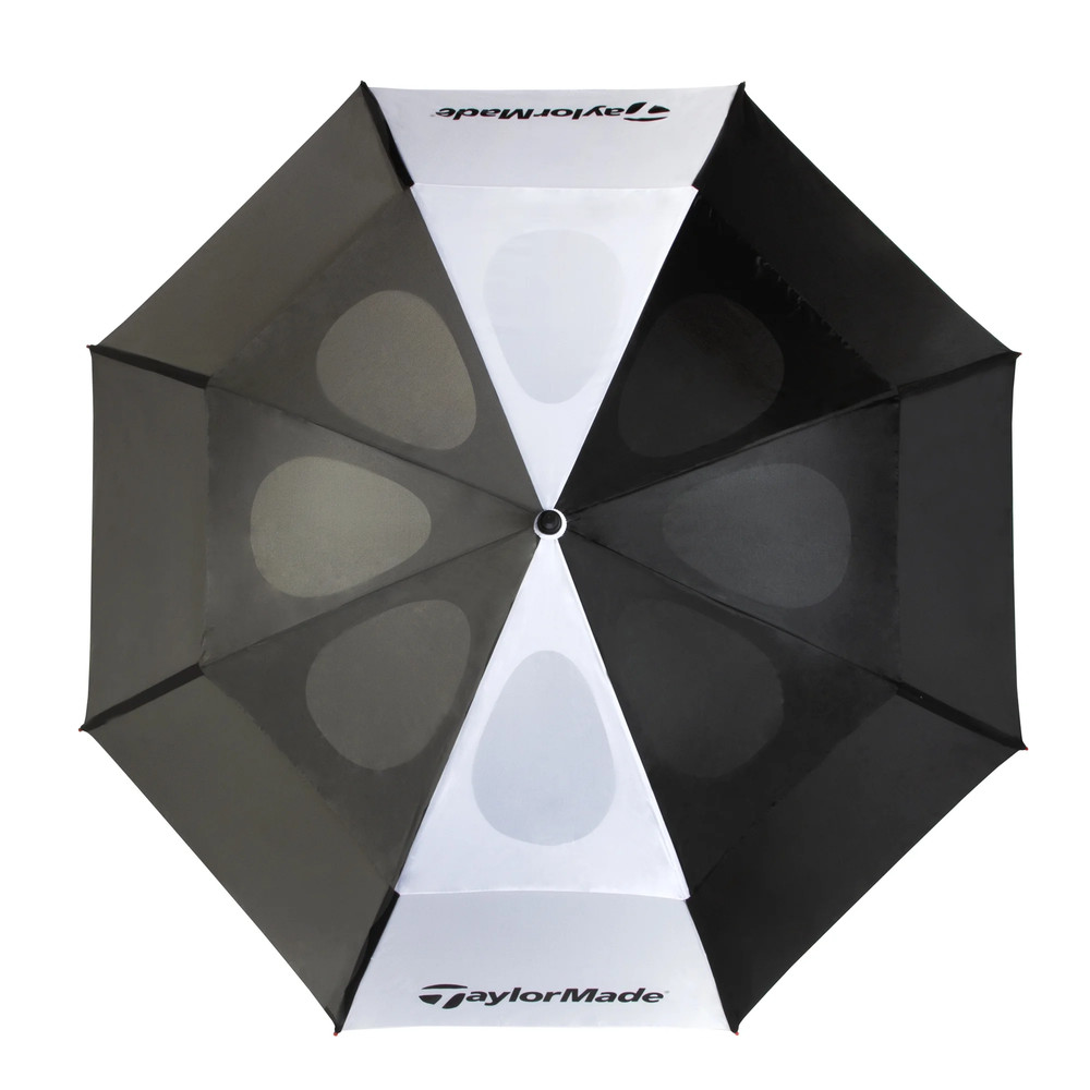 (2 Pack) 68-Inch Auto Open Vented Golf Umbrella, Black/White