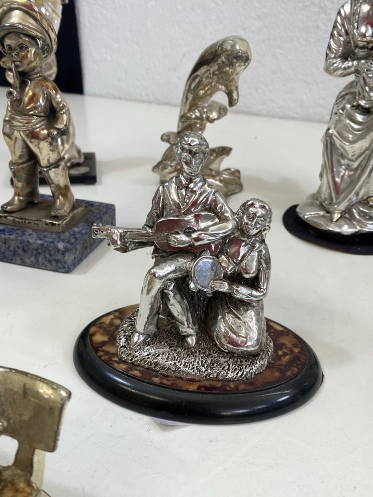 Lot 13 Vintage Silver Plated Figurines Decorative Figures Cod 13326