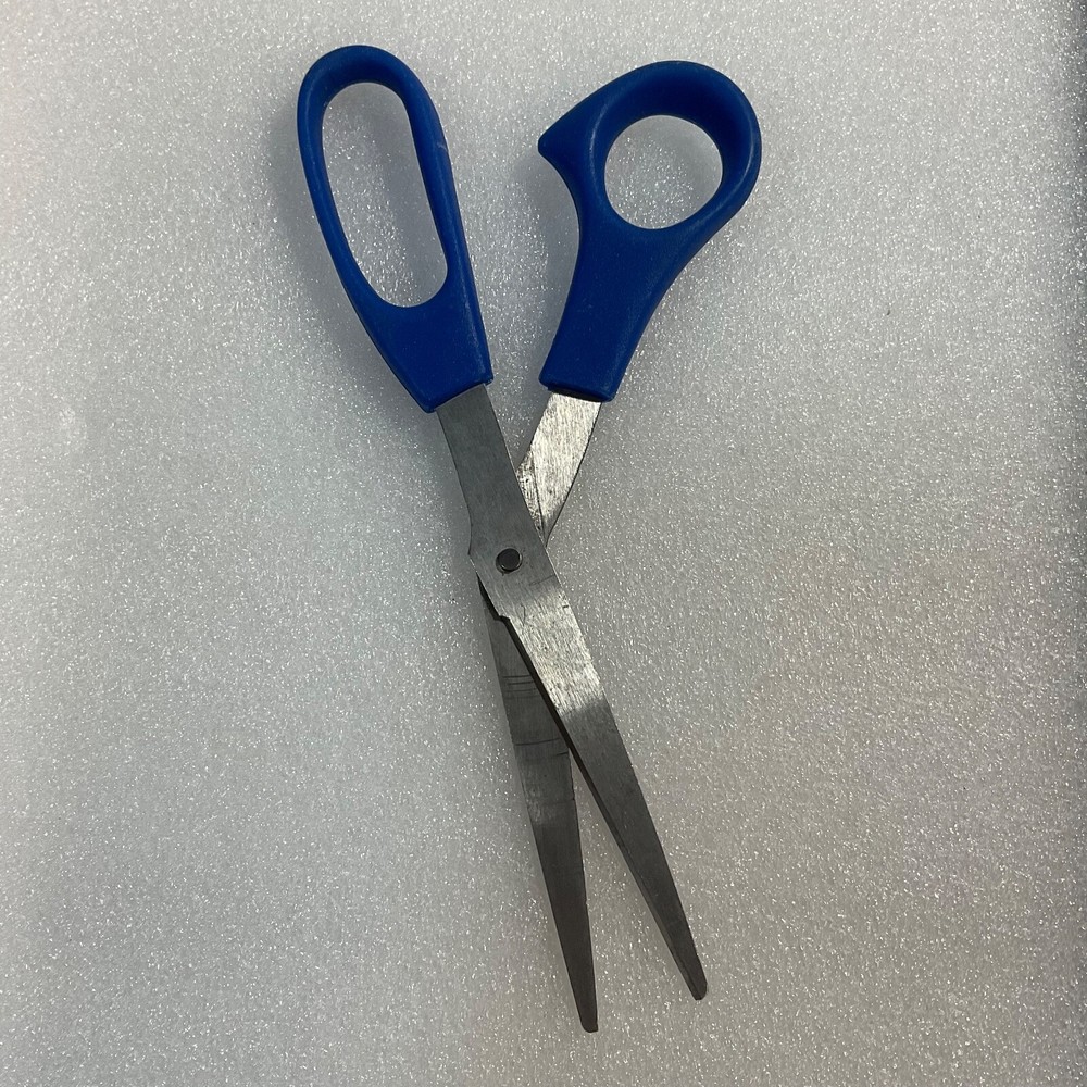 8" Blue Office Scissors Right Handed Preowned Office Supply OldGnu