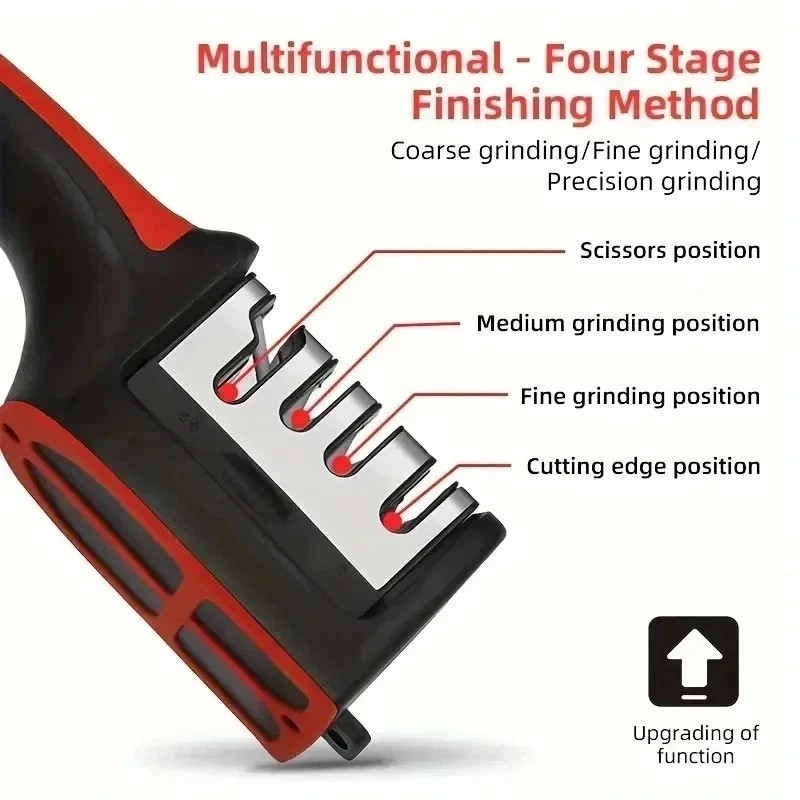 Knife Sharpener Professional Ceramic Tungsten Kitchen Sharpening System 4 Stage