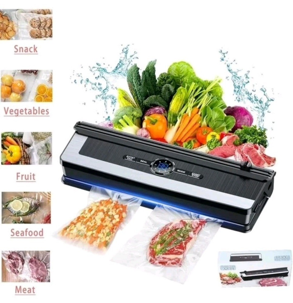 Automatic Vacuum Sealer with Built-in Cutter & External Vacuum System