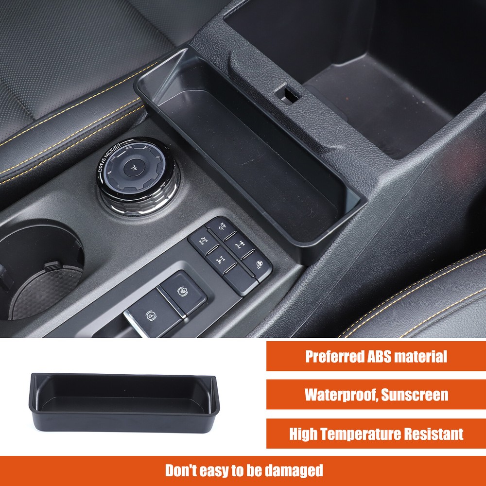Black ABS Armrest Box Front Storage Box For Ford Ranger 2023-2024