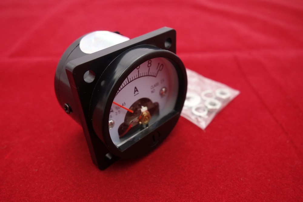 1PC DC 0-10A Analog Ammeter Panel AMP Current Meter SO45 Cutout 45mm