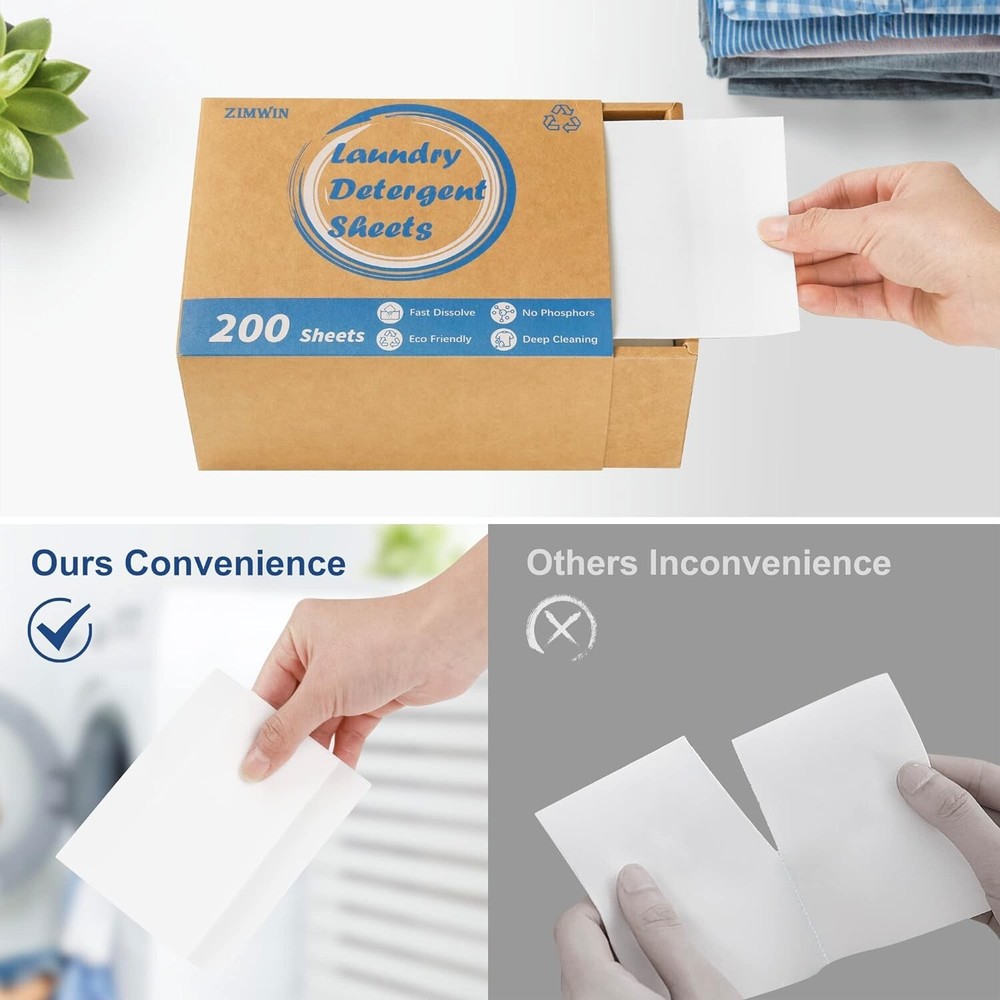 Laundry Detergent Sheets, 200 Sheets Fresh Linen Scent Laundry Sheets-200 Loads