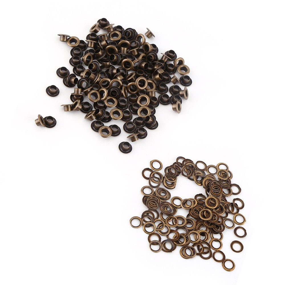 100Pcs 4mm Inner Diameter Small Grommets Eyelets W/Washers For Clothes Leather