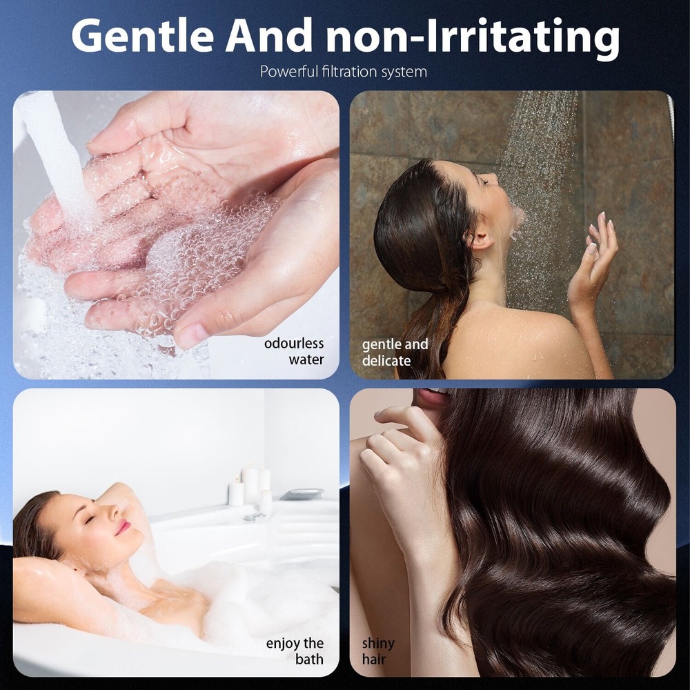 High Pressure Shower Head, Fixed Showerhead Rainfall with 5-Setting Adjustable