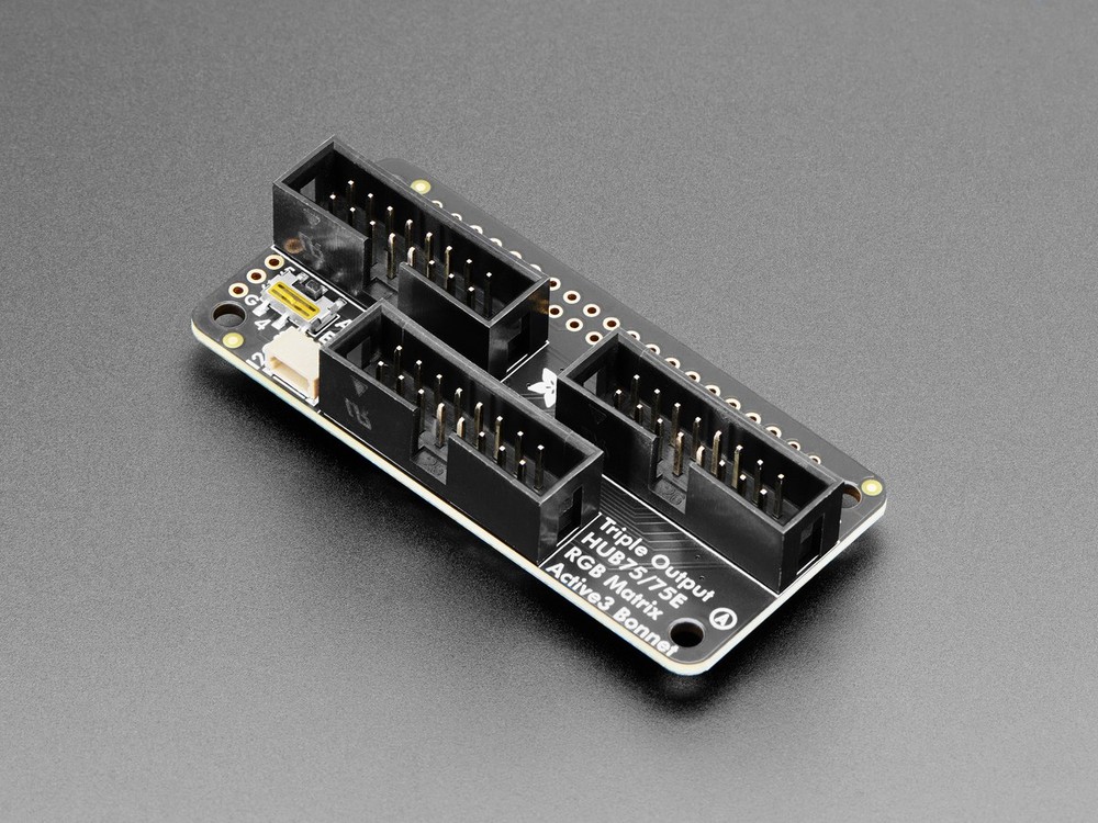 Adafruit Triple LED Matrix Bonnet for Raspberry Pi, HUB75, 6358