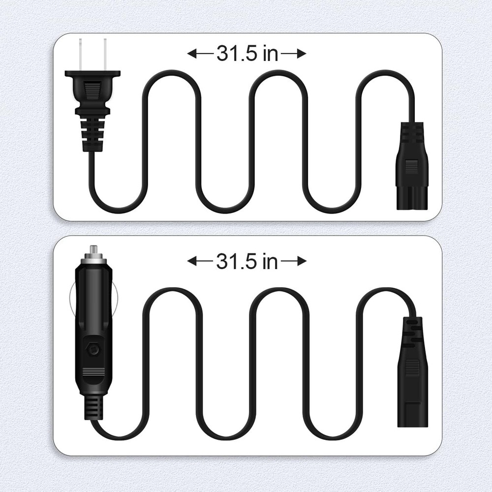 Electric Lunch Box Cable Type A NOT Universal, 110V V-Type Angle A, Dark Grey