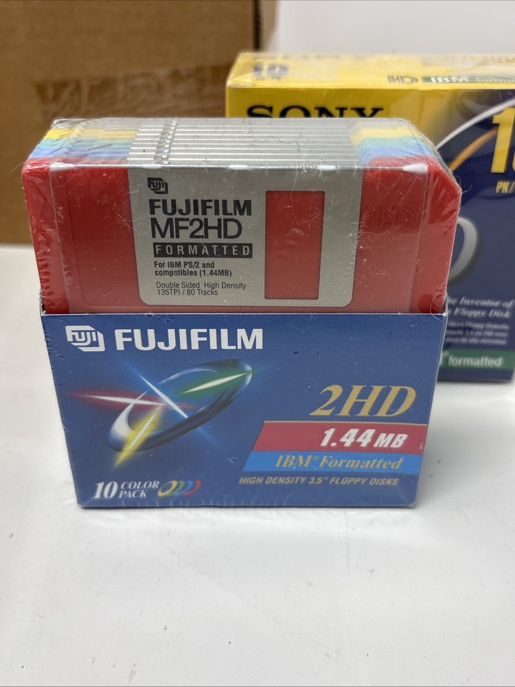 3.5" Floppy Disk Plastic Storage Box Case Diskette File with Blanks NOS