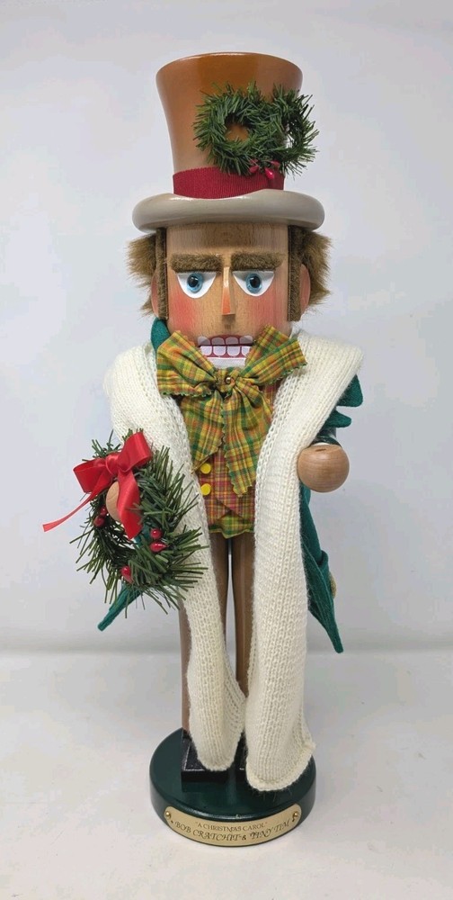 Steinbach German Nutcracker BOB CRATCHIT & TINY TIM 17.5" (Tiny Tim Missing)