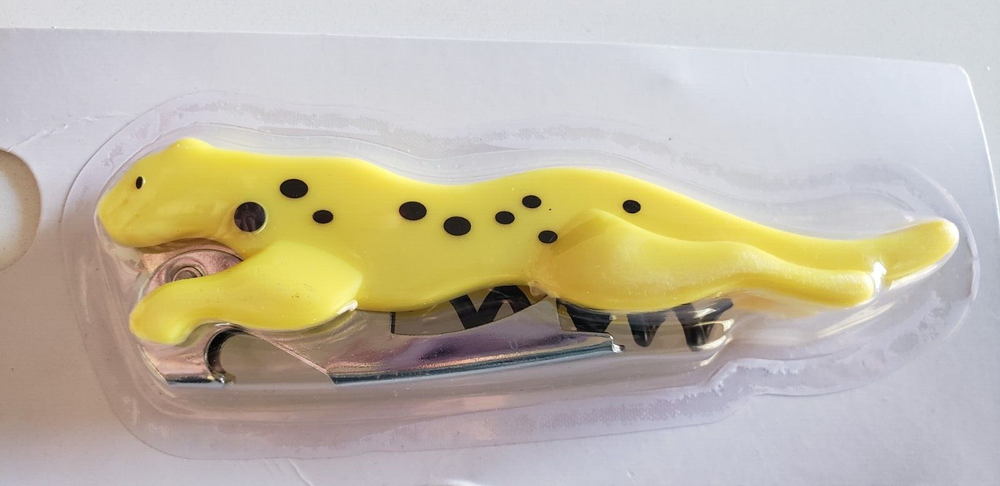 Novelty Bottle Opener Yellow Cheetah Designed Frame Multi Tool Style 5" Length
