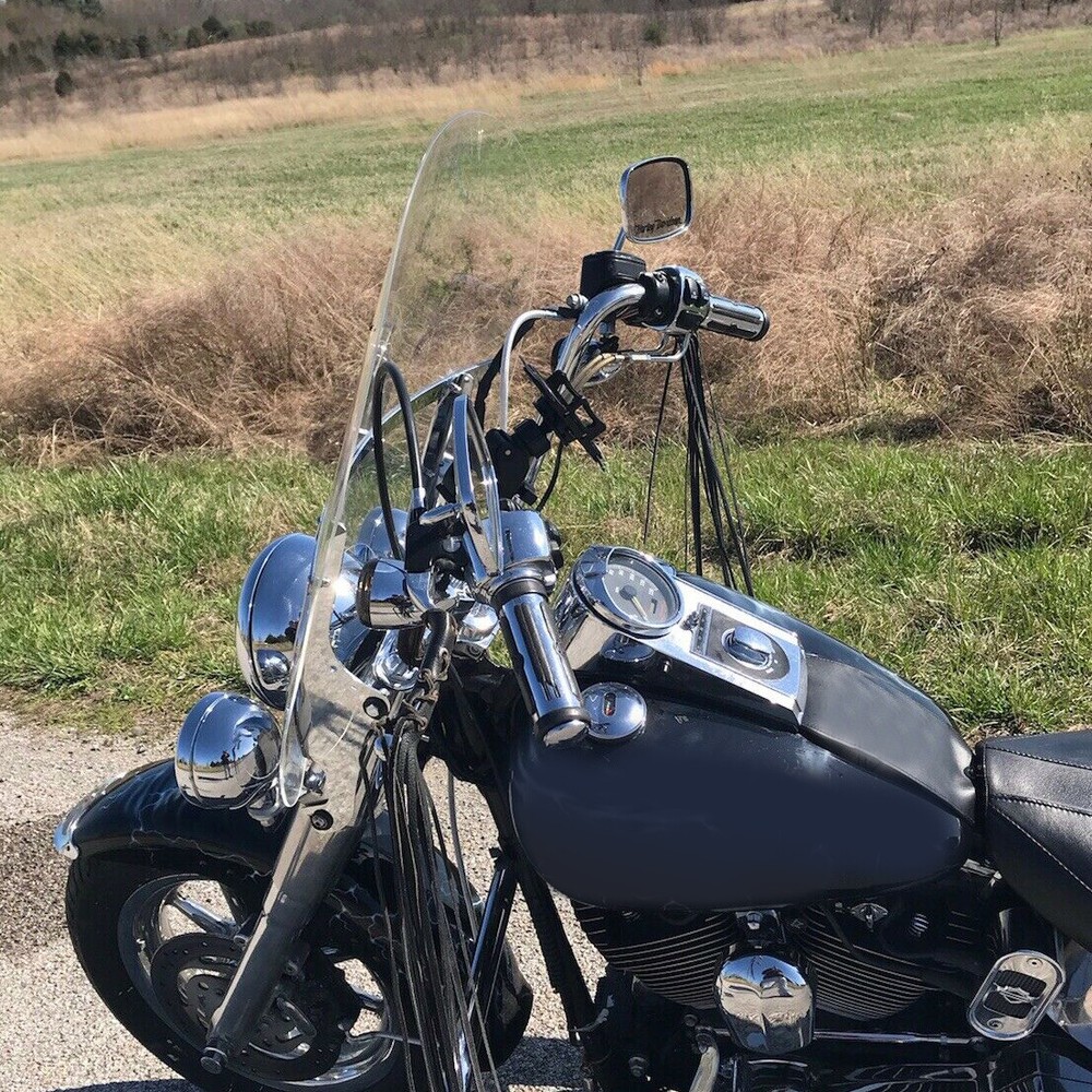 Clear Windscreen Windshield For Harley Softail FLST FLSTC FLSTF FLSTFB 2000-2017