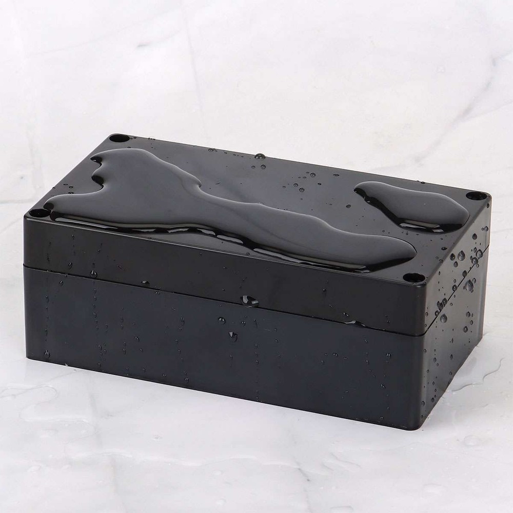 Waterproof Black Plastic Project Enclosure DIY Electrical Junction Box Dustproof