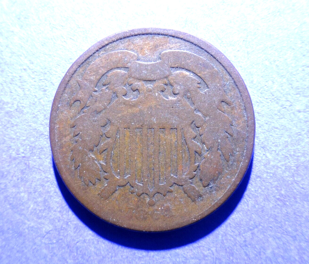 1864 Two Cent  Large Motto  Good-  Rotated Reverse  PRICE DROP