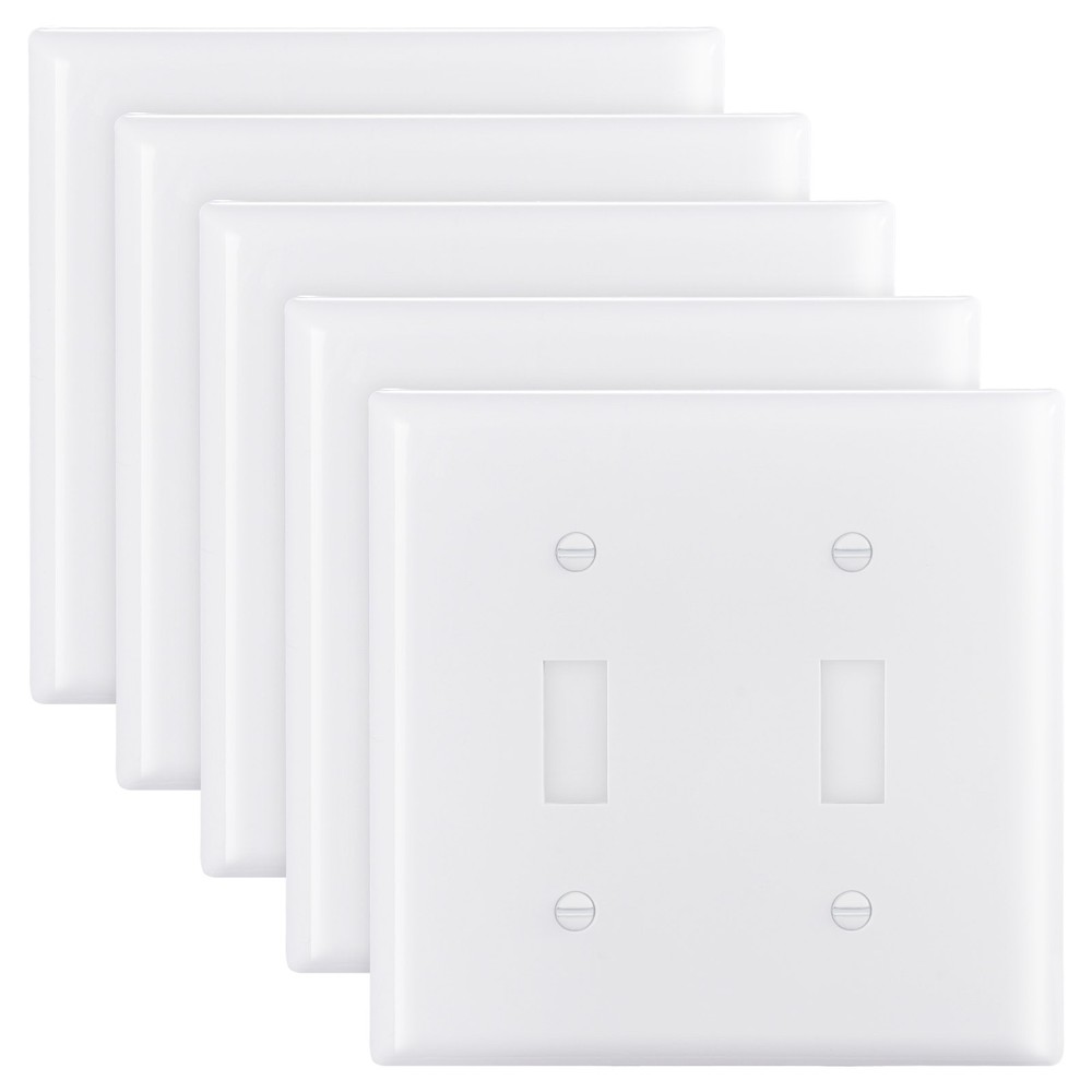 Toggle Light Switch Wall Plates 2-Gang Switch Electrical Outlet Covers Sta