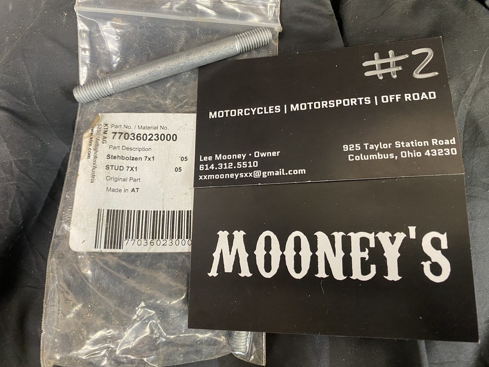 New KTM Cylinder Head Stud PN: 77036023000