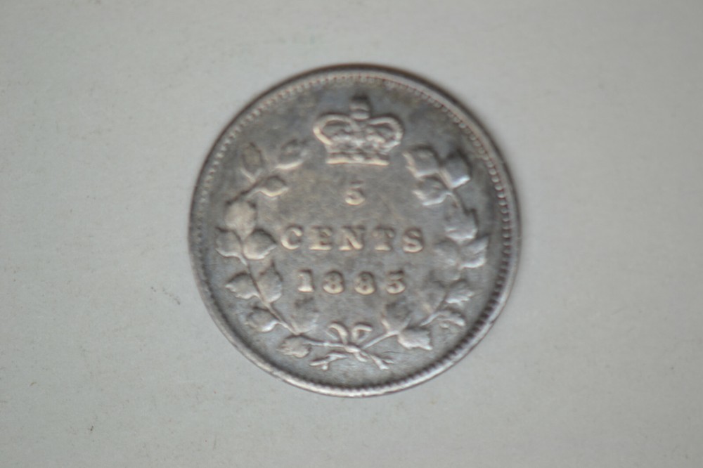 Canada: 1885 5 Cents- VF/EF