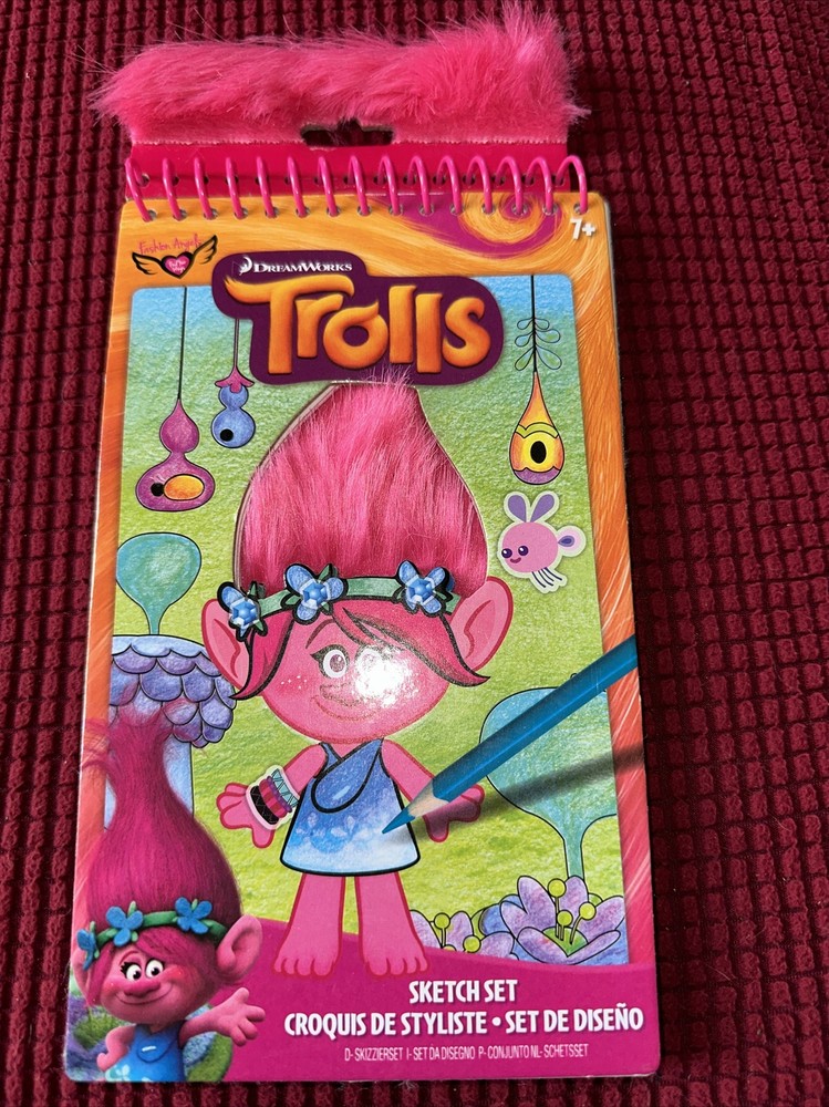 DreamWorks Trolls Coloring Drawing Sketch Pad Book Sticker Set
