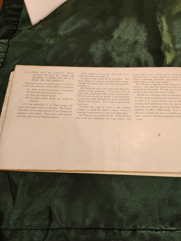 WW2 ONI RESTRICTED Axis Submarine Manual enemy sub operations and uses