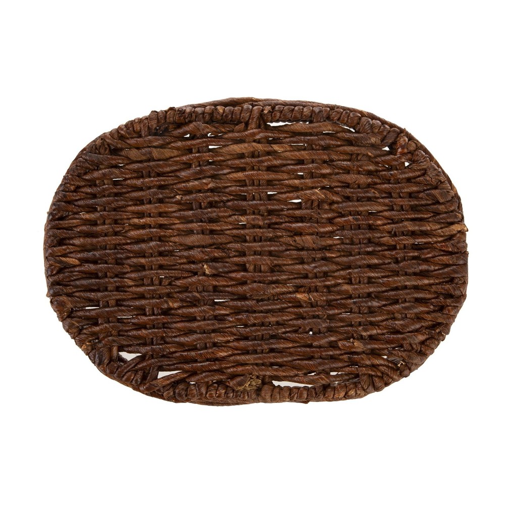 Brown Handwoven Maize Basket Oval
